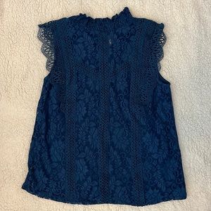 Lace Sleeveless Blouse